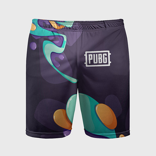 Мужские спортивные шорты PUBG graffity splash / 3D-принт – фото 1