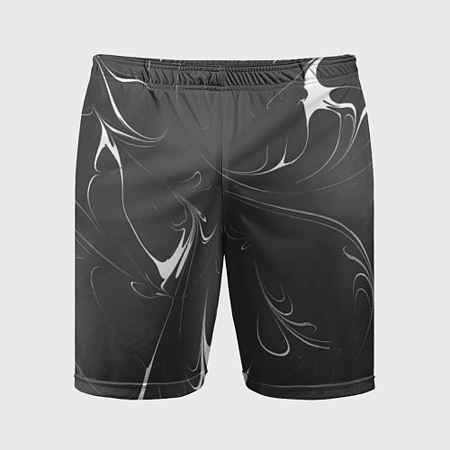 Мужские спортивные шорты Черно-белый узор / 3D-принт – фото 1
