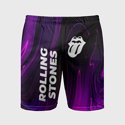 Шорты спортивные мужские Rolling Stones violet plasma, цвет: 3D-принт