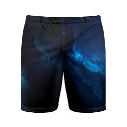 Мужские спортивные шорты Чёрный и синий космос