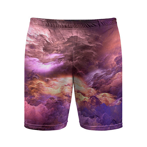 Мужские спортивные шорты Фиолетовое облако / 3D-принт – фото 1