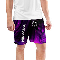 Шорты спортивные мужские Nirvana violet plasma, цвет: 3D-принт — фото 2