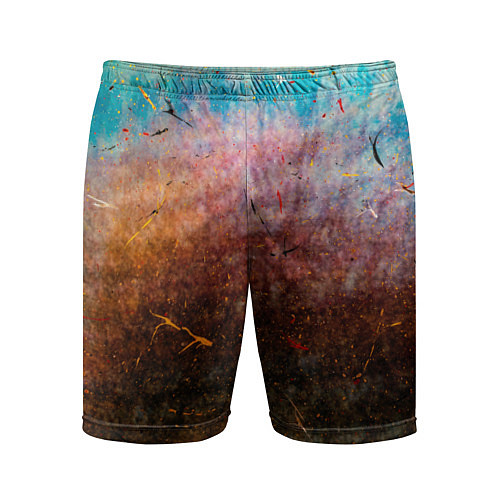 Мужские спортивные шорты Разноцветные тени и краски / 3D-принт – фото 1
