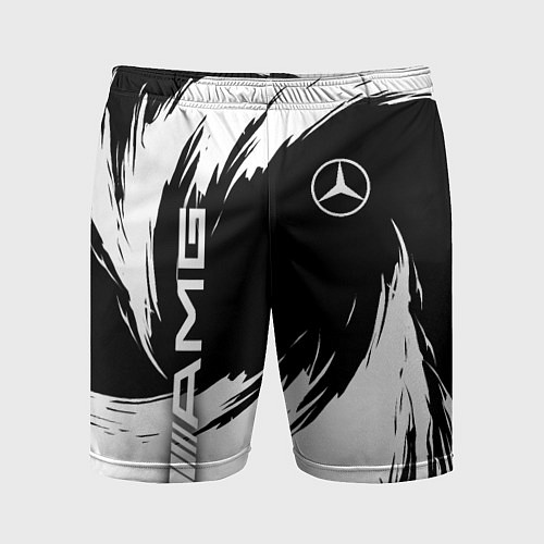 Мужские спортивные шорты Mercedes benz - white color / 3D-принт – фото 1