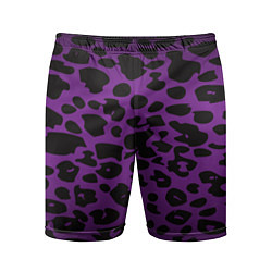 Мужские спортивные шорты Фиолетовый леопард