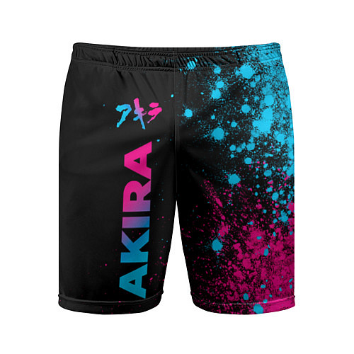 Мужские спортивные шорты Akira - neon gradient: по-вертикали / 3D-принт – фото 1