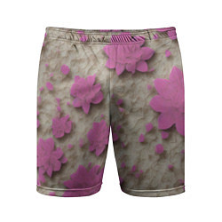 Мужские спортивные шорты Розовые цветы объемные