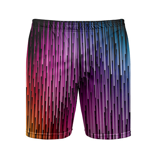 Мужские спортивные шорты Радужные узор полосы / 3D-принт – фото 1