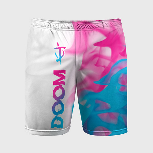 Мужские спортивные шорты Doom neon gradient style: по-вертикали / 3D-принт – фото 1