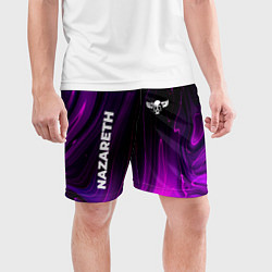 Шорты спортивные мужские Nazareth violet plasma, цвет: 3D-принт — фото 2
