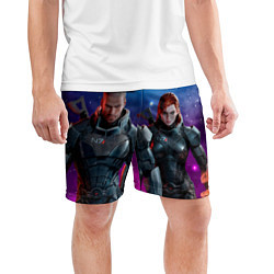 Шорты спортивные мужские Mass Effect N7 space, цвет: 3D-принт — фото 2