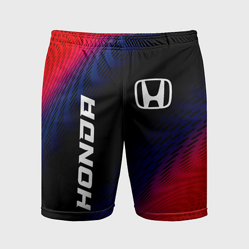 Мужские спортивные шорты Honda красный карбон / 3D-принт – фото 1