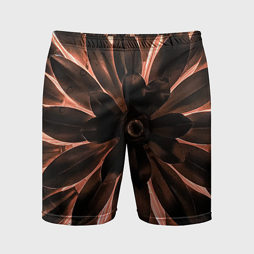 Мужские спортивные шорты Тёмный цветочный паттерн / 3D-принт – фото 1