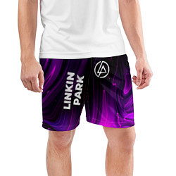 Шорты спортивные мужские Linkin Park violet plasma, цвет: 3D-принт — фото 2