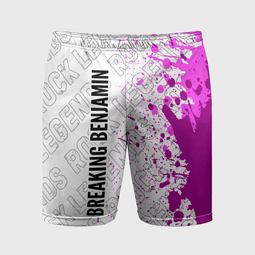 Мужские спортивные шорты Breaking Benjamin rock legends: по-вертикали / 3D-принт – фото 1