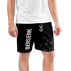 Шорты спортивные мужские Berserk glitch на темном фоне: надпись, символ, цвет: 3D-принт — фото 2