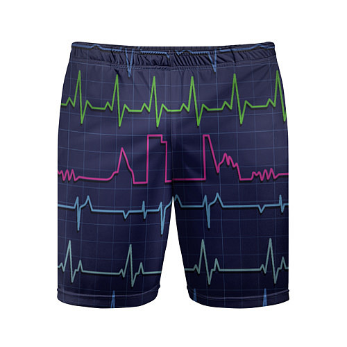 Мужские спортивные шорты Color pulse / 3D-принт – фото 1
