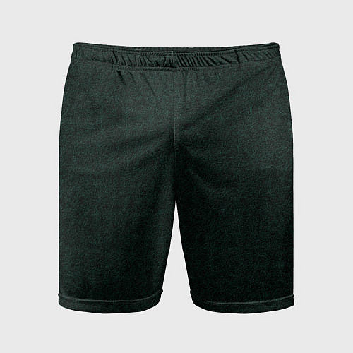 Мужские спортивные шорты Текстура рябь темно-зелёный / 3D-принт – фото 1