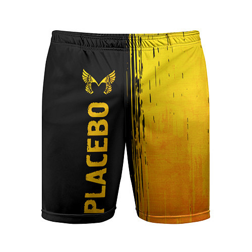 Мужские спортивные шорты Placebo - gold gradient: по-вертикали / 3D-принт – фото 1