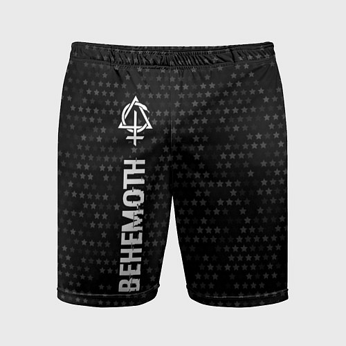 Мужские спортивные шорты Behemoth glitch на темном фоне: по-вертикали / 3D-принт – фото 1