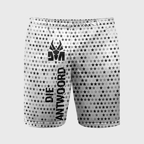 Мужские спортивные шорты Die Antwoord glitch на светлом фоне: по-вертикали / 3D-принт – фото 1