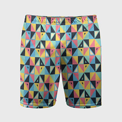 Шорты спортивные мужские Треугольная мозаика, цвет: 3D-принт