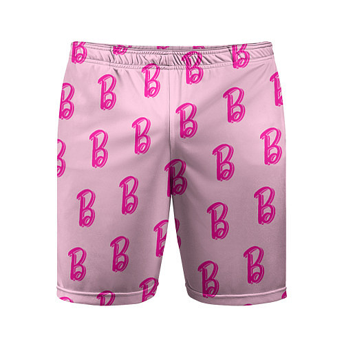 Мужские спортивные шорты Барби паттерн буква B / 3D-принт – фото 1