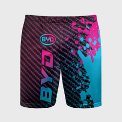 Мужские спортивные шорты BYD - neon gradient: по-вертикали
