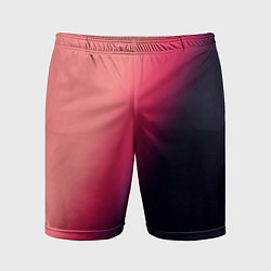Шорты спортивные мужские Градиент темно-розовый, цвет: 3D-принт