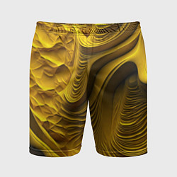 Мужские спортивные шорты Объемная желтая текстура