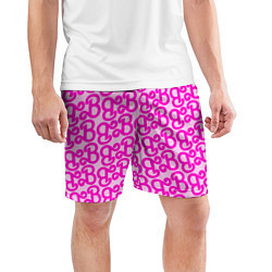Шорты спортивные мужские Логотип Барби - буква B, цвет: 3D-принт — фото 2