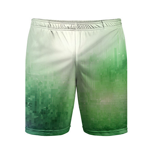 Мужские спортивные шорты Травяные пиксели / 3D-принт – фото 1