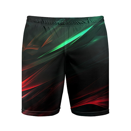 Мужские спортивные шорты Dark red and green / 3D-принт – фото 1