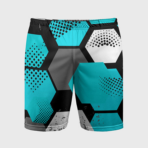 Мужские спортивные шорты Шестиугольники абстрактный фон / 3D-принт – фото 1