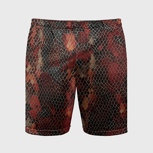 Мужские спортивные шорты Кожа змея / 3D-принт – фото 1