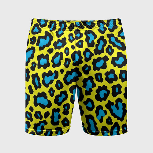 Мужские спортивные шорты Кислотный леопард паттерн / 3D-принт – фото 1