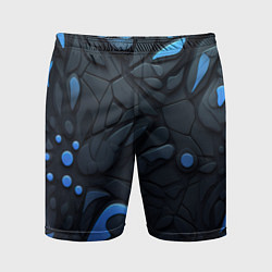 Мужские спортивные шорты Blue black abstract texture