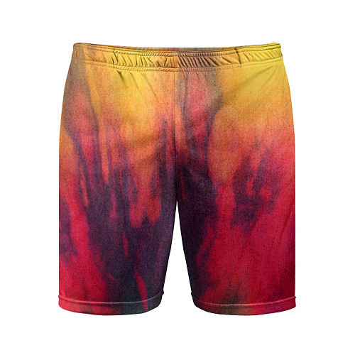 Мужские спортивные шорты Огненный тай дай / 3D-принт – фото 1