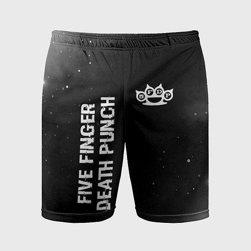 Мужские спортивные шорты Five Finger Death Punch glitch на темном фоне: над / 3D-принт – фото 1