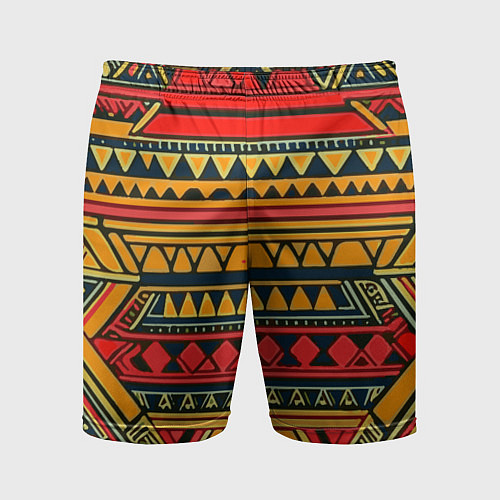Мужские спортивные шорты Этнический африканский узор / 3D-принт – фото 1