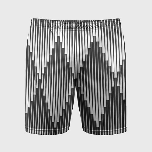 Мужские спортивные шорты Большие вдавленные ромбы / 3D-принт – фото 1