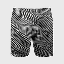 Мужские спортивные шорты Черно-белые полосы абстракция