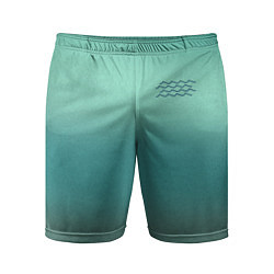 Мужские спортивные шорты Бирюзовый цвет морской волны