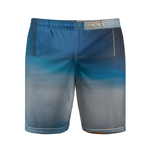 Мужские спортивные шорты Синяя палитра / 3D-принт – фото 1