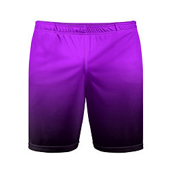 Мужские спортивные шорты Градиент фиолетово-чёрный