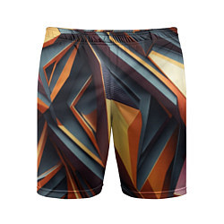 Мужские спортивные шорты Разноцветная 3D геометрия узоров метавселенной
