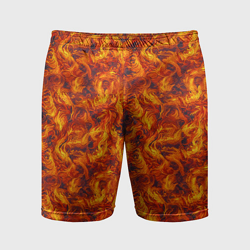 Мужские спортивные шорты Огненный узор / 3D-принт – фото 1