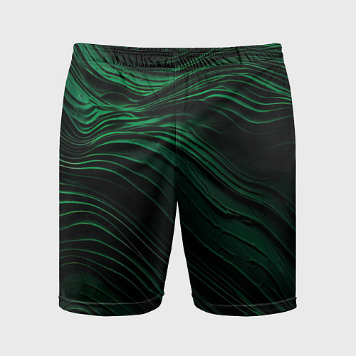 Мужские спортивные шорты Dark green texture / 3D-принт – фото 1