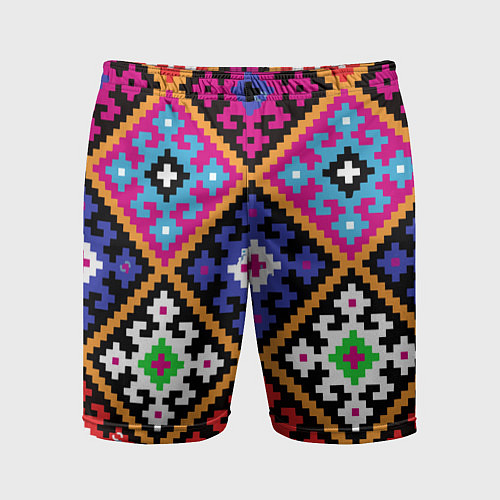 Мужские спортивные шорты Колорит / 3D-принт – фото 1