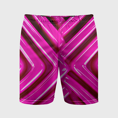 Мужские спортивные шорты Розовые абстрактные трубочки / 3D-принт – фото 1